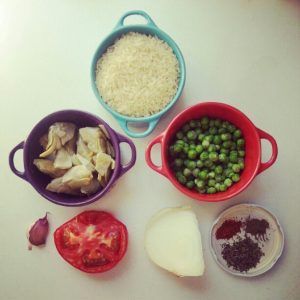 arroz-alcachofas
